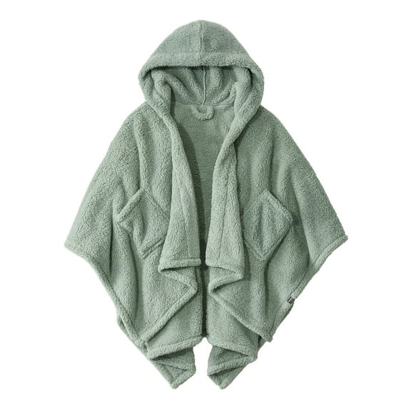 L.L.Bean Cozy Sherpa Wearable Throw Silver Sage (1000224722)