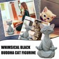 thumbnail image 5 of Meditation Cats Buddha Figurine, Meditation Yoga Resin Figurine Home Decor, 5 of 5