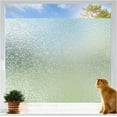thumbnail image 2 of Window Privacy Film, Frosted Glass Window Film, Sun Blocking, Heat Control, Removable Home Window Tint Film Privacy for House Bathroom Door, 17.5 x 78.7 Inches - Style 7, 2 of 7
