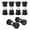 Black, variant on YAHHU Golf Cart Leaf Spring Bushing Kit 70291G01 Polyurethane Shackle Bushings Replacement for Club Car DS 1981-Up & EZGO TXT Medalist 1994-Up Gas Electric Models Black