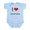 Sky Blue, variant on CafePress - I 'Heart' Grand Pere Bodysuit - Baby Light Bodysuit, Size Newborn - 24 Months