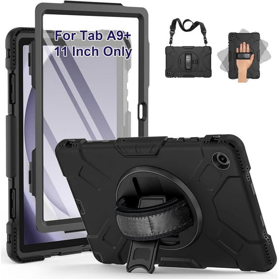 Case for Samsung Galaxy Tab A9  / A9 Plus 11 inch 2023 Shockproof Cover with Screen Protector/Hand Strap/Shoulder Strap/Pen Holder for Galaxy A9 Plus 11" Tablet 2023 SM-X210/X216/X218
