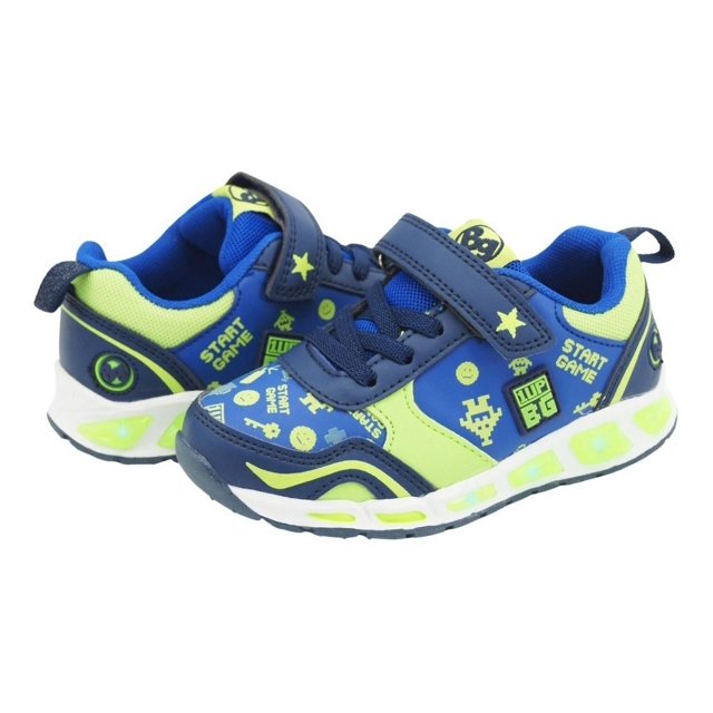 Tenis Niño Luces Dinosaurio Bubble Gummers Ikon Azul/verde azul 15