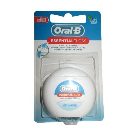 Oral-B Essential Floss Dental Floss, Waxed Mint - 55 Yards, 6 Pack