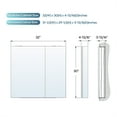 thumbnail image 5 of ANGELES HOME 32" x 30" Bi-View Medicine Cabinet with Mirror, Surface Mount or Recessed Mirror Medicine Cabinet for Bathroom, Anodized Chrome Aluminum Frame, Bathroom Mirror Cabinet with Storage, 5 of 13
