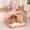 pink, variant on Acrylic Cat Houses for Indoor Cats, Modern Cat Cave with Washable Soft Cushion & Hanging Toys, Sturdy Wooden Base Pet Bed for Cats up to 20 lbs, White