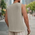 thumbnail image 6 of USNSM Mens Vintage Casual Tank Tops Ribbed Knit Sleeveless Round Neck Shirt Lightweight Tee Summer Muscle T-Shirts Gray S, 6 of 7