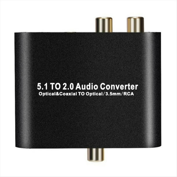 Extractor de Audio 5.1 Convertidor de Audio Digital Decodificador Divisor Extractor de Audio Expansor Extractor Estéreo Cable Jack de 3,5 mm