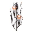 thumbnail image 2 of Candelabros de pared con forma de vela SLC 3 Dawn Lilies con hojas de metal, 2 of 2