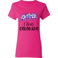 thumbnail image 3 of Inktastic I Love Colorado Columbine Flowers Women's T-Shirt, 3 of 5