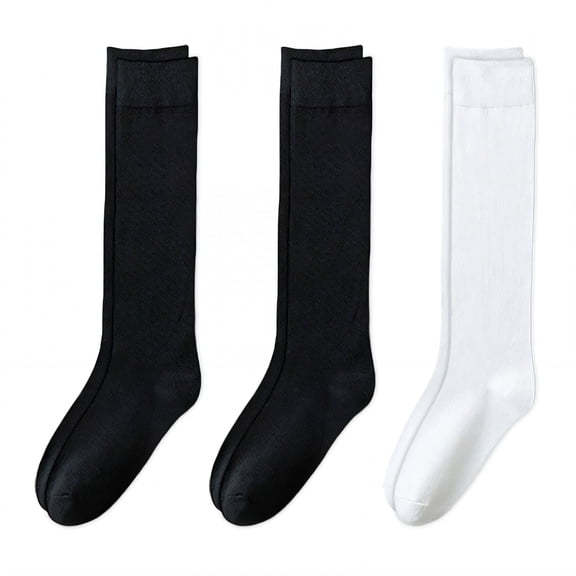 TELOLY 3Pairs Thigh High Socks,Over the Knee Socks Thigh High Socks for Women,Anti-Slip & Sweat-Absorb Long Socks for Women,Combination1