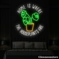 thumbnail image 2 of Glowneon Home Is Where The Houseplants Are Neon Sign, Plant Led Sign, Modern Green Plant Décor, 2 of 5