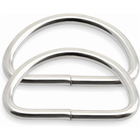1 1/4 & 1 1/2 Inches D-Ring Findings Metal Non Welded D Rings for Belts Bags Lanyard Leathercraft Avail 4 Colors (1 1/4" x 20 pcs, Silver)