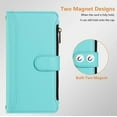 thumbnail image 4 of PU Leather Magnetic Snap Flip Zipper Strap Wallet Phone Case Fit for 15 Pro, 4 of 5