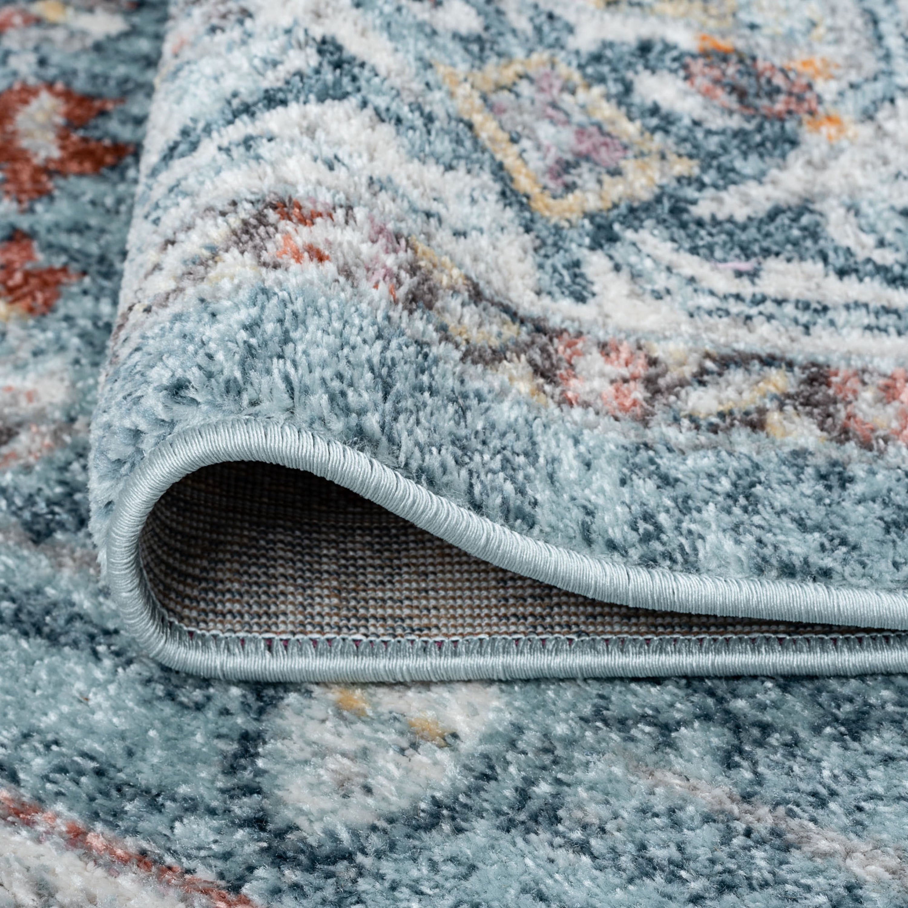 2x3 Traditional Gray Blue Small Area Rug, Throw Mat for Indoor Entry | Ideal for Kitchen or Bathroom Rugs 2' x 3'