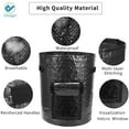 thumbnail image 3 of Deago 2 Pack 7 Gallon Grow Bags, Potato Planter Bags, Planting PE Aeration Pots with Handles and Flap, Garden Bags for Vegetables, Tomatoes, Carrots, Onions (Black), 3 of 9