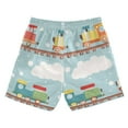 thumbnail image 7 of FORMRS Boys Swim Trunks Quick Dry Mesh Liner Boardshorts Sizes XS-XL, Red Trains Pattern, 7 of 7