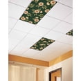thumbnail image 2 of Fluorescent Light Covers for Ceiling Lights 2 Pack, Elegant Flowers Magnetic Ceiling Light Covers 2x4ft for Classroom Office, Spring Floral Daisy Watercolor Rustic Black Drop Ceiling Light Shade, 2 of 7