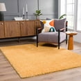 thumbnail image 4 of BoutiqueRugs Mustard Collection Faina Modern Minimalist Solid Color Shag Runner Rug - Plush Pile Super Soft Carpet for Hallway - Machine Washable - Mustard, Dark Yellow, Gold - 2'7" x 7'3" Runner, 4 of 16