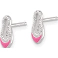thumbnail image 3 of Sterling Silver Polished Enameled Ballerina 14In Necklace & Earring Set Made In India qh5354set, 3 of 5