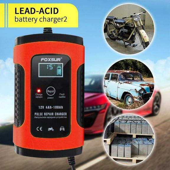 6A 12V 6V Fully-Automatic Smart Car Battery Charger Maintainer Trickle Charger