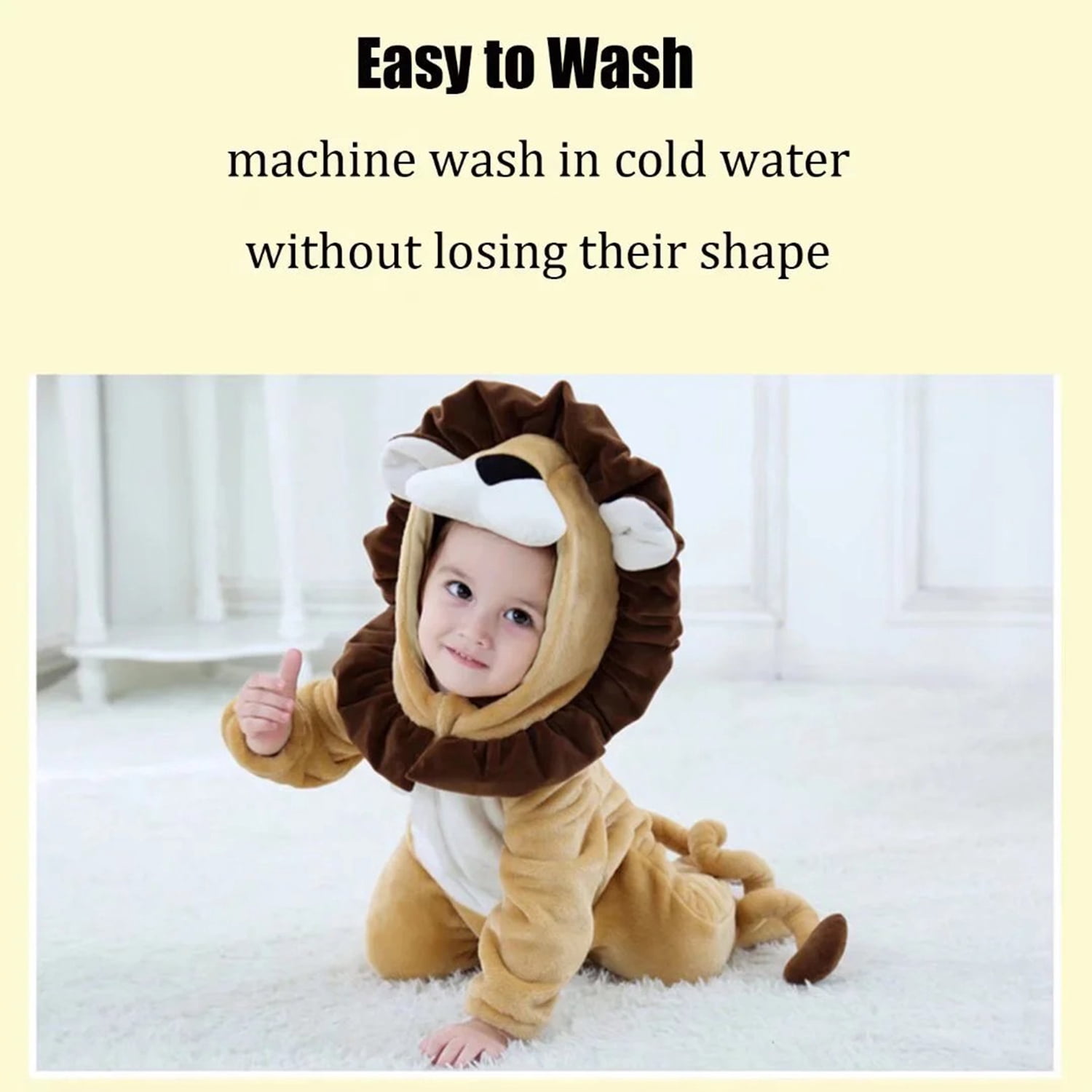 Baby Lion Costumes Unisex Toddler Onesie Halloween Dress Up Romper, 6-12 Months