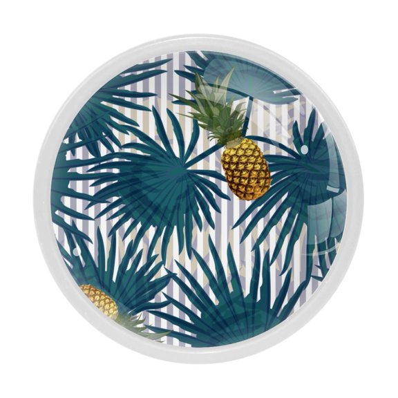 4 Pcs Pineapple Knobs for Kitchen Cabinet Cupboard Dresser Bookcase Drawer Pulls Handles Round Home Decor