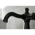 thumbnail image 4 of Kingston Brass KSD154KLORB Nautical One-Handle Single-Hole Bathroom Faucet with Deck Plate and Push Pop-Up Drain, Oil Rubbed Bronze, 4 of 7