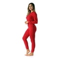 thumbnail image 4 of followme Combinaison Thermique Henley pour Femmes 6743-RED-TG, 4 of 4