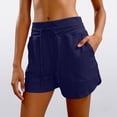 thumbnail image 2 of COMVALUE Women's Athletic Running Shorts 5" Quick Dry Workout Hiking High Waisted Active Exercise (Navy, XS), 2 of 5