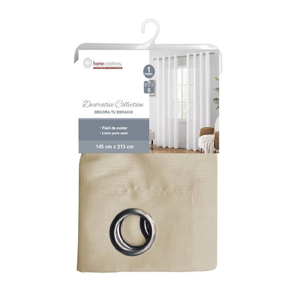 Cortina para Ventana Home Creations DecorativaBeige