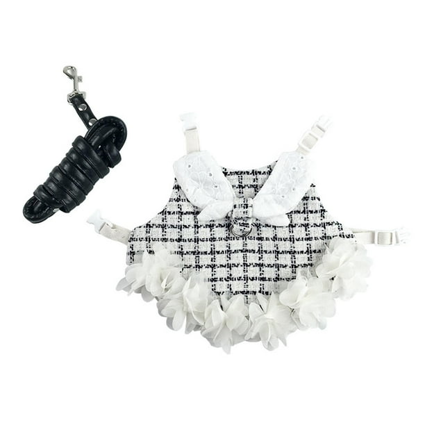 Chaleco de conejo Arnés Mascota Yuyangstore Ropa Transpirable para Erizo Negro Blanco S