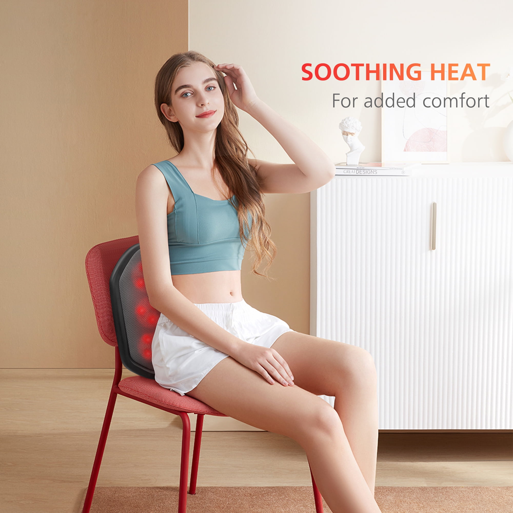 ModSavy Foot Massager Machine with Heat, 2-in-1 Foot Warmer Back