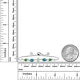 thumbnail image 3 of 925 Silver and 10K Yellow Gold Sky Blue Aquamarine London Blue Topaz Green Nano Emerald and Lab Grown Diamond Tennis Bracelet for Women By Keren Hanan (1.74 cttw, Adjustable up To 9 inch), 3 of 3