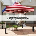 thumbnail image 6 of Outsunny 10' x 10' Canopy Cover with Weight Bags, UPF50+ Pop Up Canopy Replacement Top, American Flag, 6 of 9