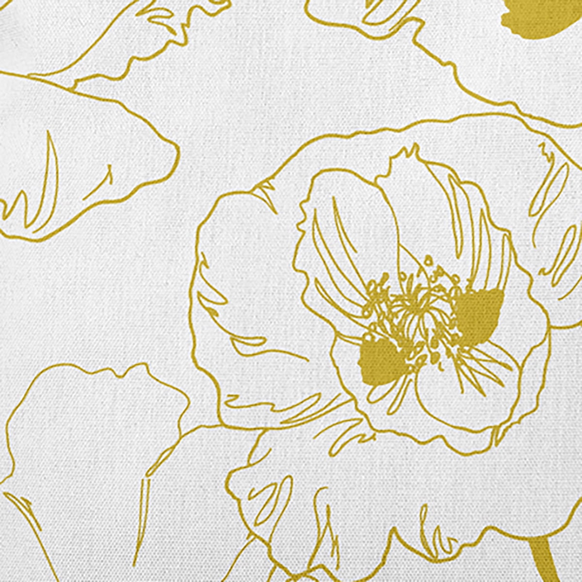 26" x 26" Simply Daisy Popping Poppies Polyester Accent Pillow, Mustard Qty 1