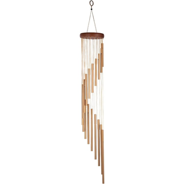 Chime Harmony, carillones de viento para exteriores con elegante diseño en espiral, carillones de viento conmemorativos de aleación de aluminio anodizado de 36 pulgadas para patio, balcón y