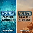 thumbnail image 6 of (2 Pack) New Oil Storage OSHA Notice Sign 14 Inch X 10 Inch Indoor / Outdoor Rust-Free Aluminum Metal Signs for Workplace, Workshop, and Construction Site, Made in the USA, 6 of 8