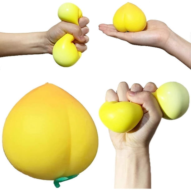 Stretchy Balls Stress Relief Peach Dough Ball (1-Pack) - Ideal for Kids and Adults - Squishy Stress Ball, Nee doh, Squeeze Ball, for Anxiety Relief, R