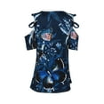 thumbnail image 4 of Hauts de Blouse à Manches Courtes et Col Rond pour Femmes, 4 of 5