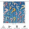 thumbnail image 2 of 4 Piece Decor Shower Curtains Sets Non-Slip Rugs And Toilet Mat Lid Rug Accessories Blue Sky With The Question Marks Waterproof Fabric Bath Curtain Modern Abatract for Bathtub Decor, 2 of 8