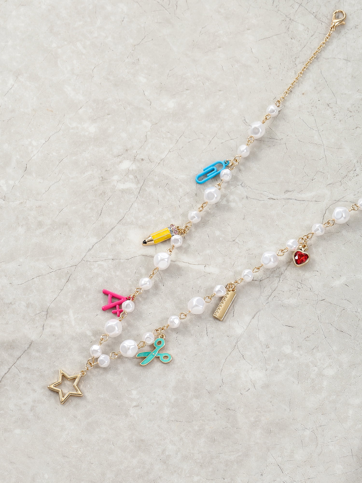 Packed Party Women's Classroom Charm Gold Necklace
