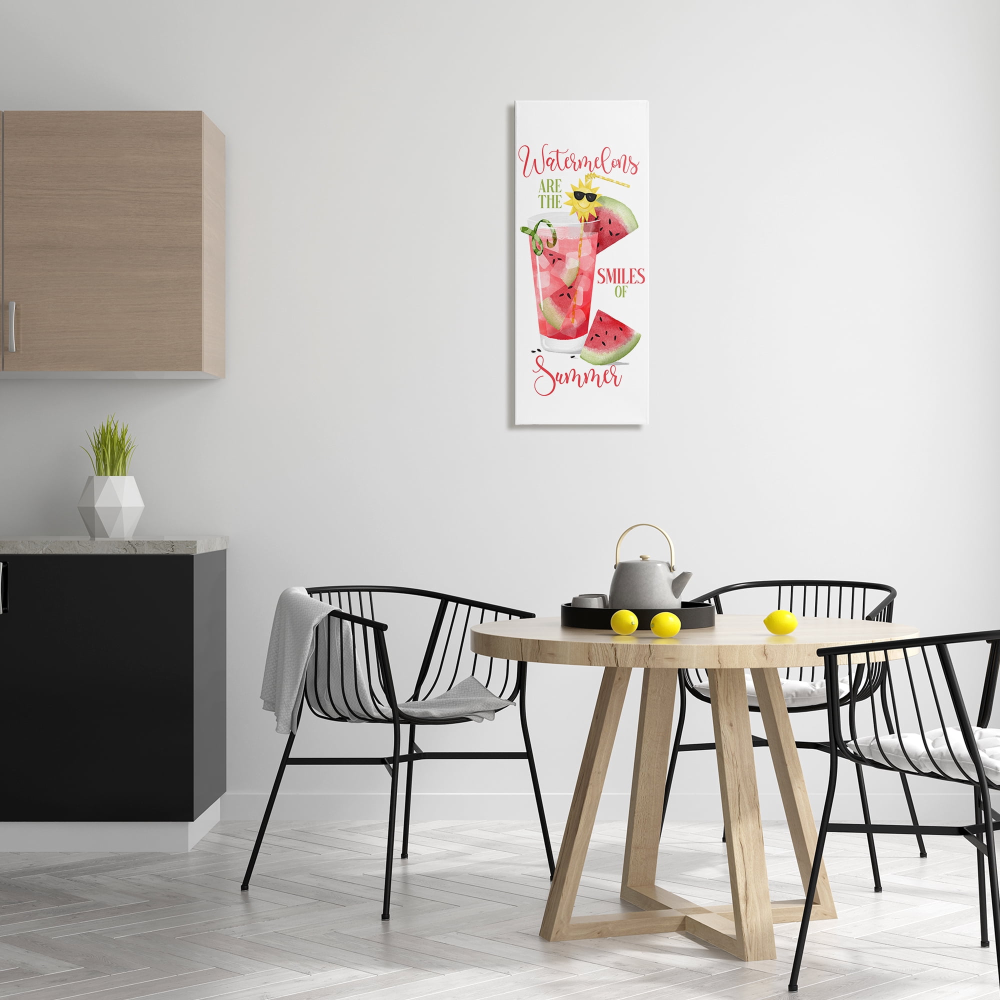Stupell Industries Summer Watermelon Sentiment Food & Beverage Painting Wrapped Canvas Art Print Wall Art, 13 x 30