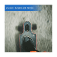 thumbnail image 2 of 4 Pcs Roues de Planche à Roulettes Élastiques PU Portables Flexibles Durables 65X45 Roues de Planche à Roulettes Sport Noir, 2 of 9