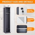 thumbnail image 5 of Fesbos Metal Locker 1 Lockable Door,71" Tall Steel Storage Cabinet for School Office Gym Home Employees Staff Sundries Room, 5 of 11