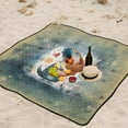 thumbnail image 5 of Crocodile Hearts Yellow Beach Blanket Outdoor Picnic Blanket 78"x 78" Waterproof Foldable for Beach Camping Travel Hiking Grass Lawn Park, 5 of 5