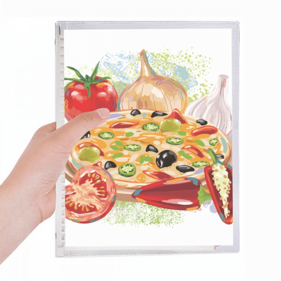 pizza italy tomato foods garlic notebook loose diary refillable journal statiry
