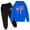 Blue, variant on WOYY Outfits for Girls Bow Hoodie Jogger Sweatpants Casual Sports Tracksuit, Sizes 3-4T