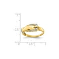 thumbnail image 3 of Gem & Harmony 14K Yellow Gold Polished Buckle Ring with Accent Diamonds (SIZE 7) for Women, 3 of 6