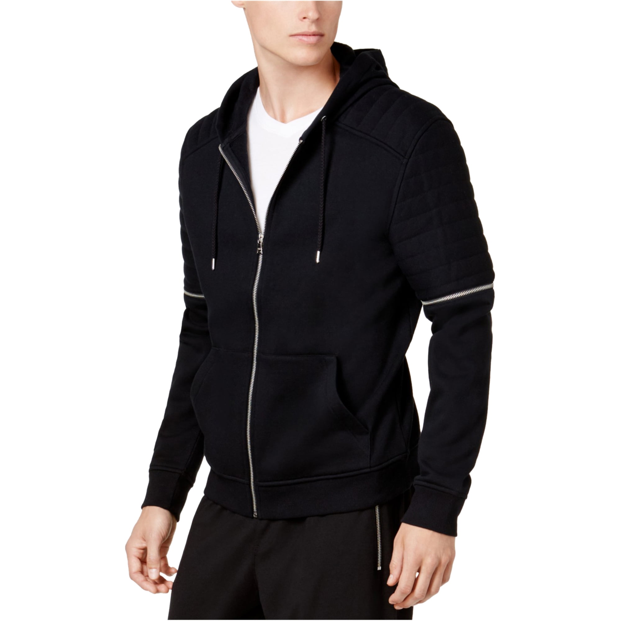I-N-C Mens Fleece Hoodie Sweatshirt, Black, XX-Large - Walmart.com